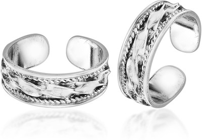 

Peora Oxidised Primrose Sterling Silver Toe Ring Set