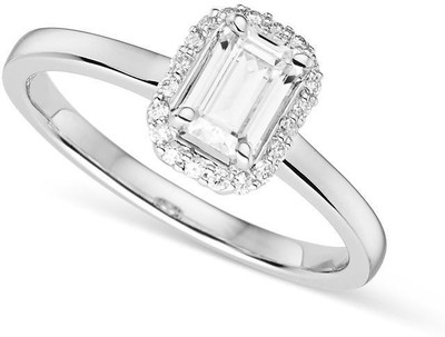 

Kiara Jewellery Akshta Sterling Silver Swarovski Zirconia Gold-plated Plated Ring
