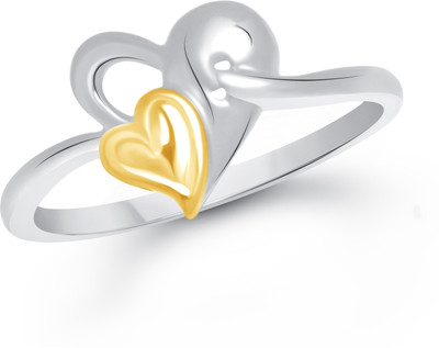 

VK Jewels Double Heart Alloy Gold-plated Plated Ring
