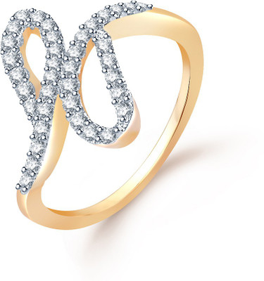 

Sukkhi Glorius Alloy Cubic Zirconia Gold-plated, Rhodium Plated Ring, Gold;white