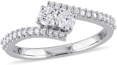 

Kiara Jewellery Kalyan Sterling Silver Swarovski Zirconia Gold-plated Plated Ring