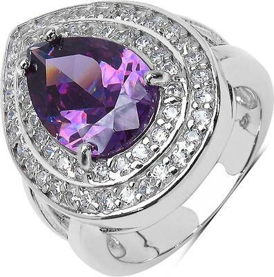 Johareez Sterling Silver Cubic Zirconia Sterling Silver Plated Ring