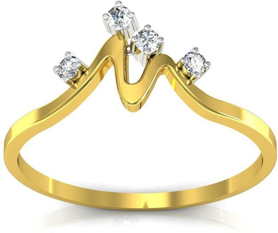 

AG Jewellery Khushboo Sterling Silver Diamond Ring, Yellow
