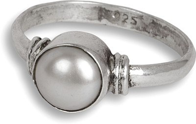 7% OFF on Silverwala Silver Pearl Ring