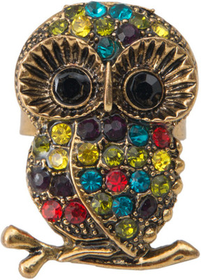 Taj Pearl Designer Alloy Ring, Yellow