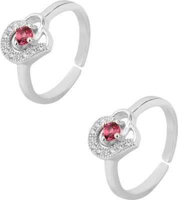 

Jewel99 Princess Delight Sterling Silver Swarovski Zirconia Platinum Plated Toe Ring