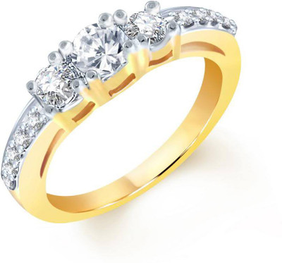 

Sukkhi Bewitching Alloy Cubic Zirconia Gold-plated, Rhodium Plated Ring, Gold;white