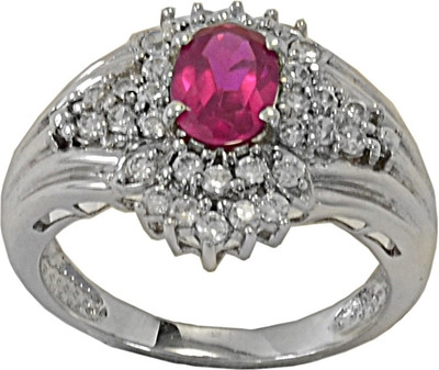 15% OFF on Missori Modern Indian R11 Sterling Silver Cubic Zirconia Rhodium Plated Ring