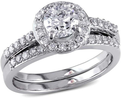 

Kiara Jewellery Sterling Silver Swarovski Zirconia Rhodium Plated Ring, White