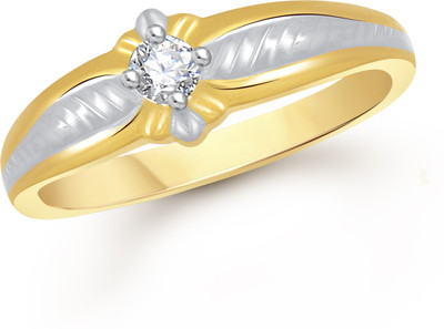 

VK Jewels Single Stone Alloy Cubic Zirconia Gold-plated Plated Ring