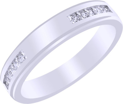 

Elotic Silver Cubic Zirconia Rhodium Plated Ring, White