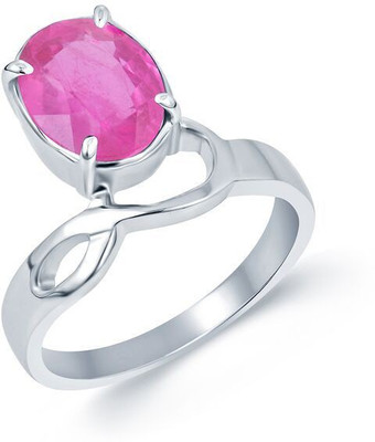 

G-Luck Silver Ruby Ring, Pink