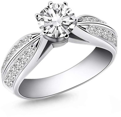 

Kiara Jewellery Sterling Silver Swarovski Zirconia Rhodium Plated Ring, White