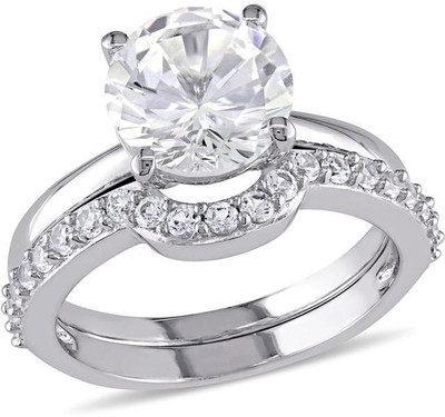 

Kiara Jewellery Kavya Sterling Silver Swarovski Zirconia Gold-plated Plated Ring