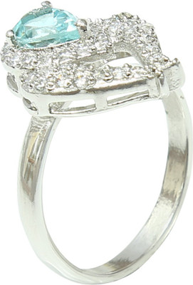 

Angel Jewels Silver Aquamarine Silver Plated Ring