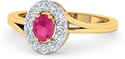 

PC Jeweller The Nitsa 18kt Diamond, Ruby Yellow Gold ring