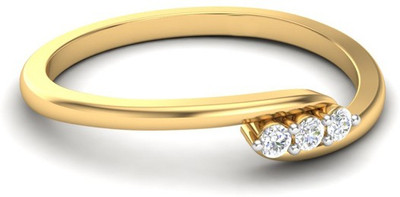 

Kataria Jewellers The Devona American Diamond 92.5 BIS Hallmarked Silver Ring, Yellow