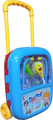 

Emob Doctor Play set Light & Sound Effects with Durable Suitcase for Kids-Blue