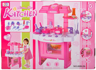 

Smiles Creation Beautiful Setting Modular Kitchen Set With Light And Music Toy