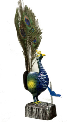 

China Peacock With Real Feather Light and Sound