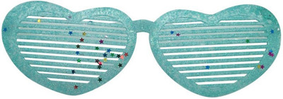 

Funcart Funcart Jumbo Glitter Shutter heart glasses - Sky Blue