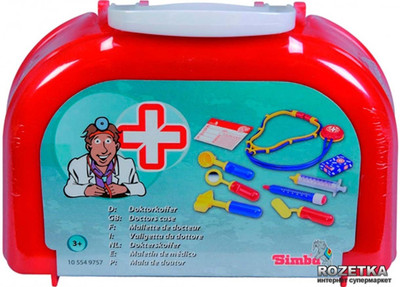 Simba Doctor+ 9 Pcs Plastic Doctor Play Set