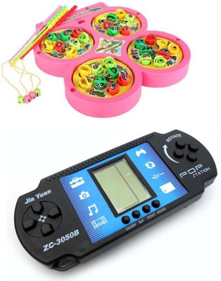 

New Pinch Fishing Catching Game With HAND HELD FUN BRICK GAME SET FOR KIDS