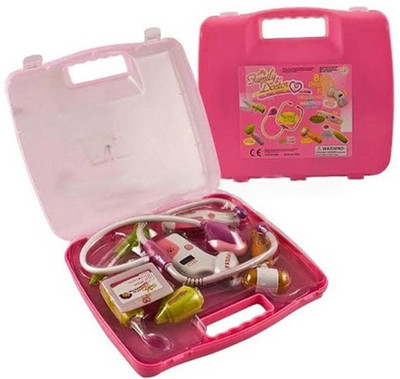 

Little Grin My Family Battery Operated Doctor Set 8 PCS Kit With Lights & Music For Kids