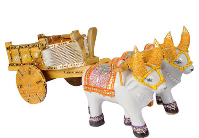 

Ratash.com Bullock cart plain golden meenakari