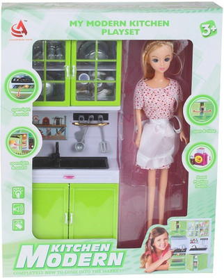 

The Flyer's Bay Beautiful Modern Kitchen Set With Doll