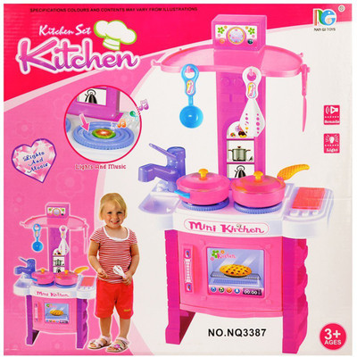 

TRINETRA ENTERPRISE Little Chef Kids Kitchen Play Set with Light & Sound