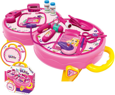 

Toys Bhoomi Junior Travelling Doctor's Carry Along Medical Clinic Bench Suitcase Set with Stethoscope - 18 Pieces