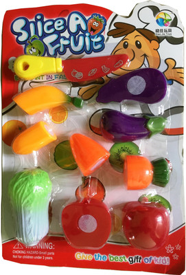 

Tiny's World Realistic Sliceable Fruits Cutting Play Toy Set with Velcro - Pretend Play Educational Toysfor Kids and Children 7pc