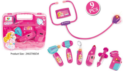 

Toys Bhoomi Travelling Doctor's Mini Medical Clinic Suitcase Set with Stethoscope - 9 Pieces