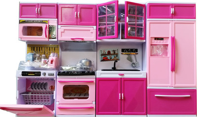 

Sterling Modern Kitchen Battery Operated Toy with 4 Compartments Kitchen Dolls Play Set