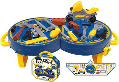 

Toys Bhoomi Junior Handyman Carry Along Builder Construction Kids Tools Bench Suitcase Set - 25 Pieces