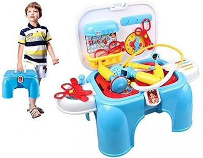 

Zest 4 Toyz Real Action Doctor Set & Stool Chair for Kids with a Stylish n innovative Design for easy storage and sitting