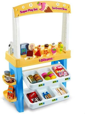 

GoMerryKids Pretend Play Kids Ice Cream Shop Dessert Toys 47pcs