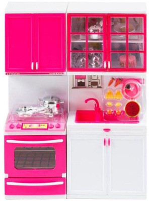 

AM Enterprises Pink Plastic Kitchen Set