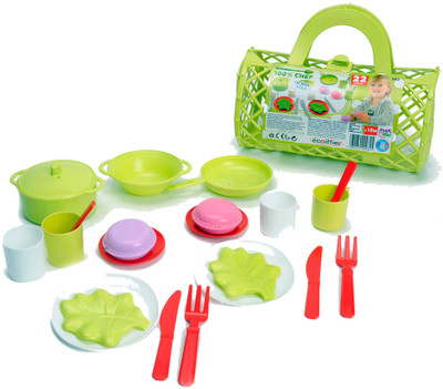

Ecoiffier Bubble Cook Bolster Bag with Tea Playset