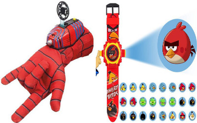 

AR Enterprises Disc Launcher Spiderman Glove with Ben10 Projector Watch