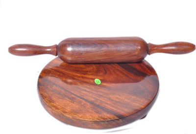 

Art N Crafts chakla belan Rolling Pin & Board(Brown, Pack of 2)