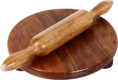 

Awesome Krafts Chakla Belan Rolling Pin & Board(Brown, Pack of 1)