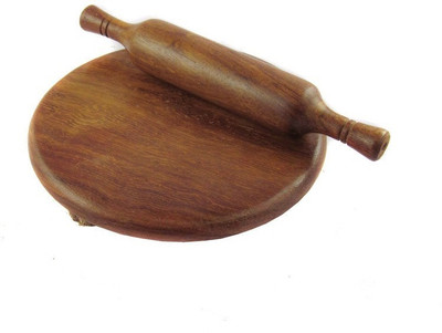 

Woodpedlar 9inch Rolling Pin & Board(Brown, Pack of 2)