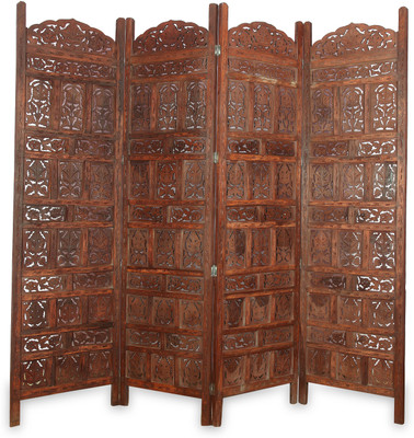 

Onlineshoppee Solid Wood Decorative Screen Partition(Free Standing, Finish Color - Walnut)
