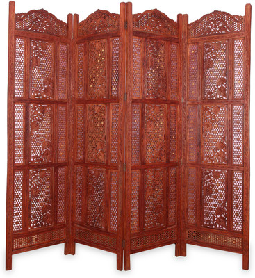 

Onlineshoppee Solid Wood Decorative Screen Partition(Free Standing, Finish Color - American Chestnut)