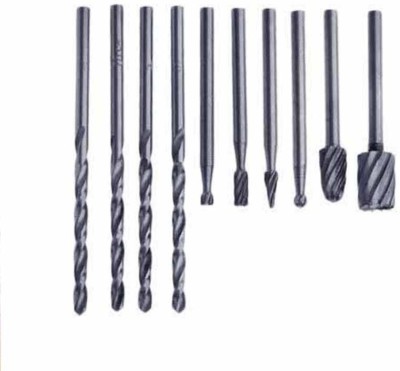 DIY Crafts 4 Drill Bit+6HSS Wood Miling Burrs+Drill Carving Rotary Locator Tools 4 Drill Bit /6 HSS Wood Milling Burrs / 1 Drill Carving Rotary Locator Tools Rotary Bit Set(10 Bits)