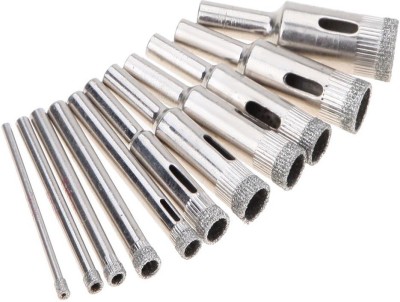 DIY Crafts 3mm-14mm Diamond Tools Drill Bit Hole Set Glass Ceramic Marble Tilep 3mm-14mm Diamond Tools Drill Bit Rotary Bit Set(10 Bits)