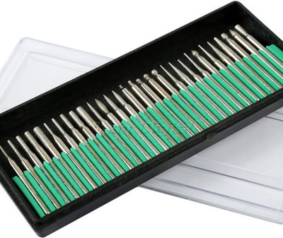 DIY Crafts GEFRTDB30 Diamond Burrs Grinding Polishing Drill Bit Rotary Bit Set(30 Bits)