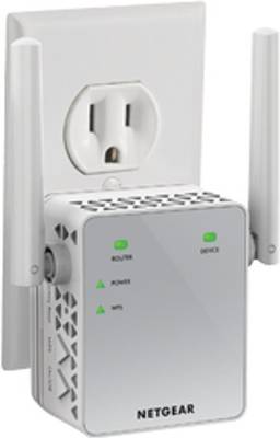 Netgear EX3700 AC750 Mbps Wi-Fi Range Extender (White) 